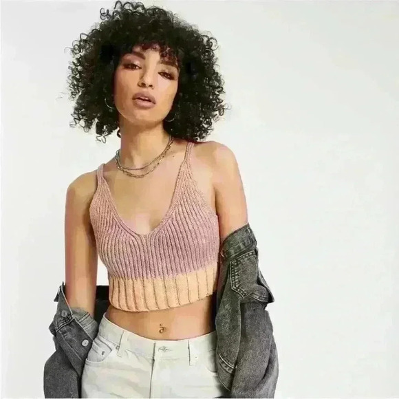 Free People Intimately Here All Day Brami in Blush Size Large - Picture 2 of 7